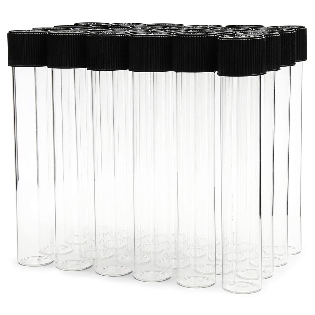 Glass Test Tubes with Lids for Labs and Classrooms (1 Dram, Clear, 24 Pack)
